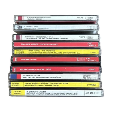 Lot of 9 Classical Vocal CDs German Lieder Schubert Schumann Strauss Mahler - Image 1 of 3