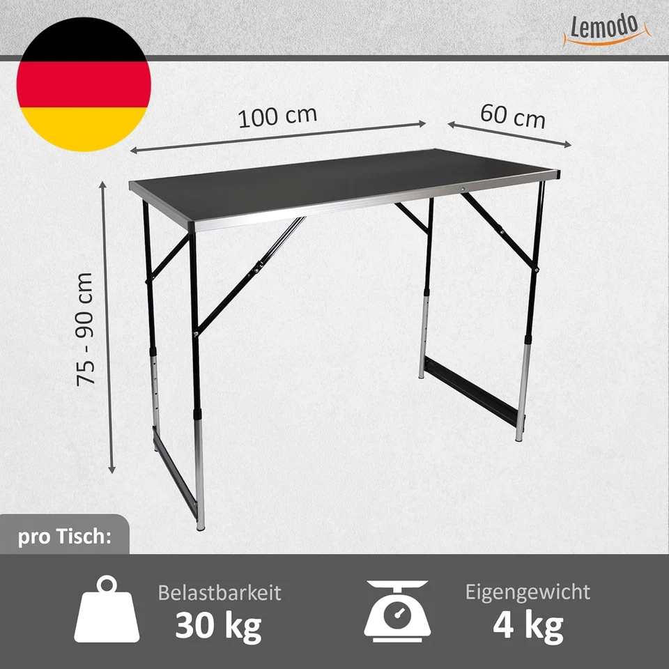 Tapeziertisch 3-Teilig Klappbar, Multifunktionstisch Höhenverstellbar, Profi-Tap - Bild 2 von 4