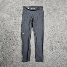 Under Armour Leggings Womens Small Dark Grey Compression Vanish Hi Ankle Gym Run