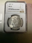 1897 $1 Morgan Silver Dollar NGC MS62