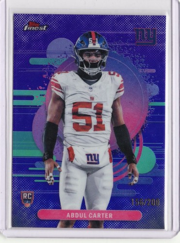 2025 Topps Finest uncommon Abdul Carter /200 Purple Refactor #121