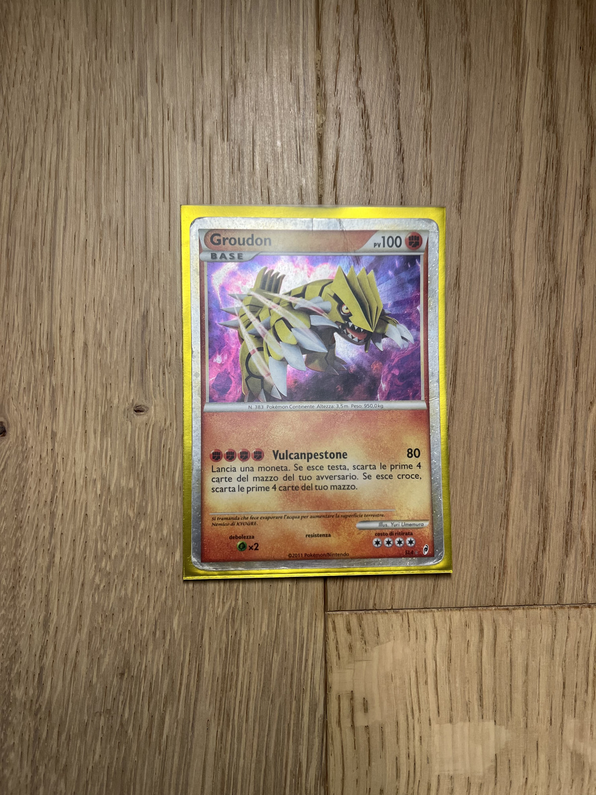 Groudon Pokemon Card #SL4 2011 - Call of Legends, Shiny, Italian