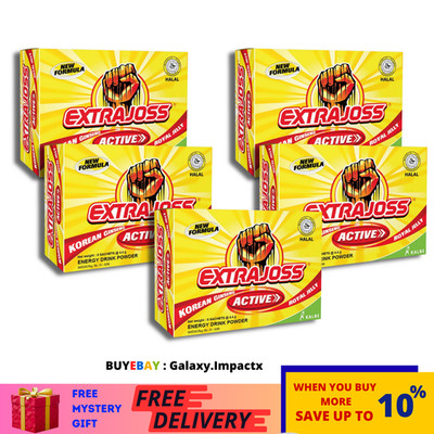 5 X EXTRA JOSS Active Flavour  Energy Drink Powder Boost Stamina