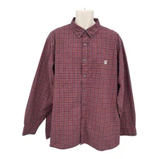 Daniel Cremieux Plaid Shirt Men Preppy Office Accademia Red Button Down Size 2XL