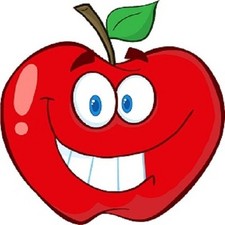 30 Custom Happy Red Apple Personalized Address Labels