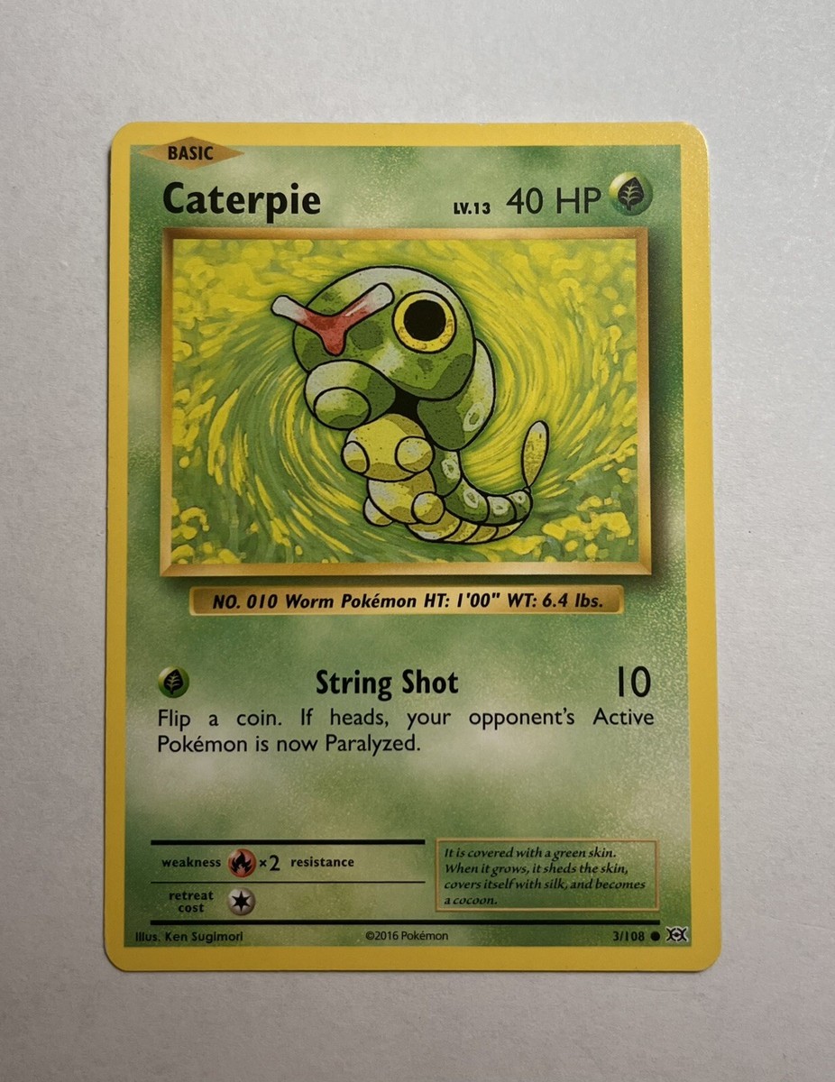 Caterpie 003/108 - XY Evolutions Reverse Holofoil | Shop Retro Video Games and More Lightly Played Reverse Holofoil