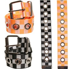 Urban Classics Checker Belt With Eyelets Belt Web Belt Checkerboard Pattern