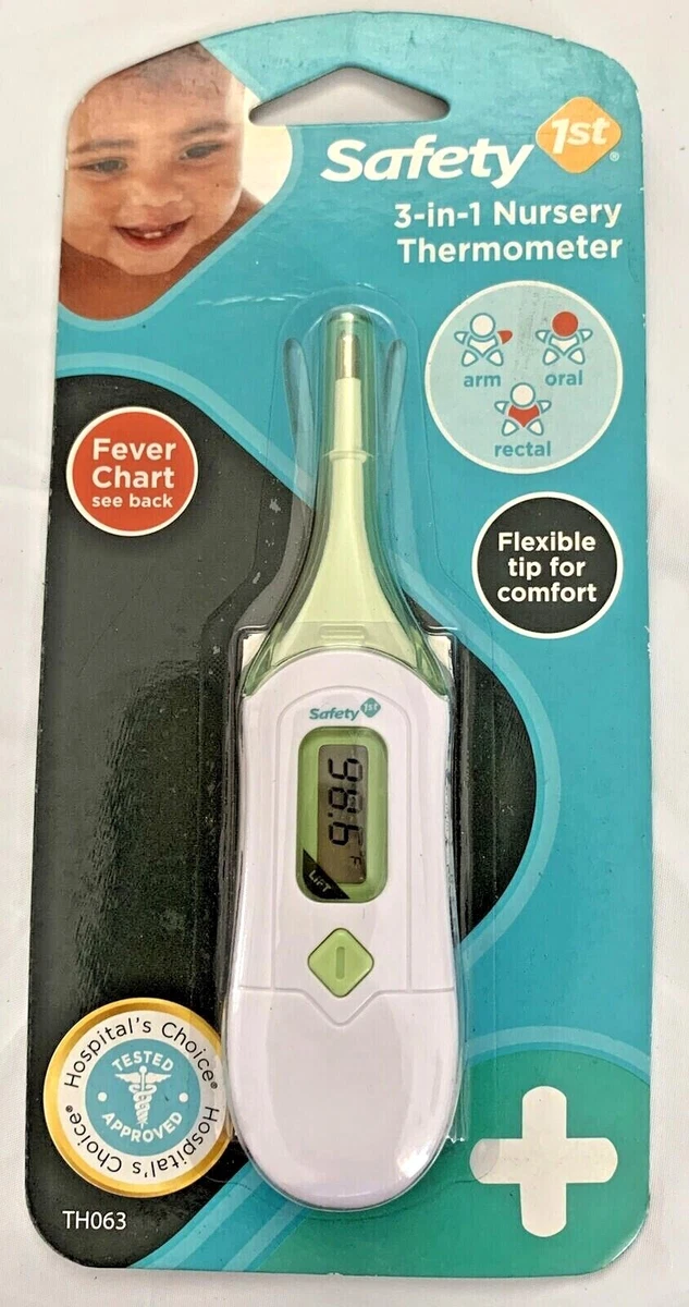 Safety 1st 3 in 1 Nursery Thermometer Underarm Oral Rectal 30 Second Reading NEW