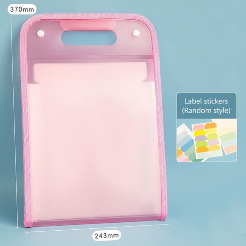 13 Pocket File Folders Portable A4 Letter Size Macaron Document Organizer - Photo 20/21