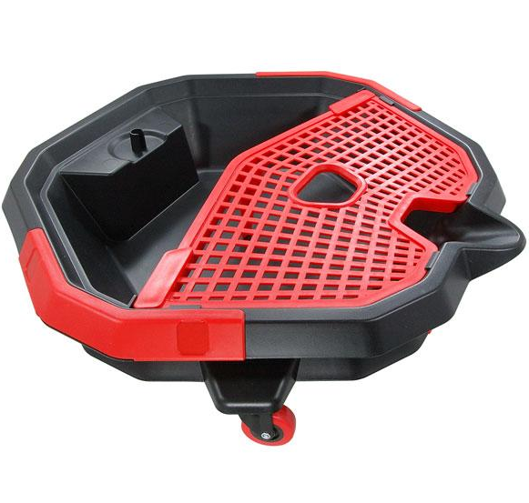 2 in 1 Oil Pan an tool Caddy mobile on Wheels 8 Litre oil pan tool