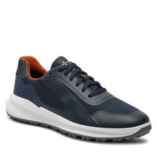 GEOX Mens Navy Blue Textile Lace Up Sneakers u4536b 0119j c4002