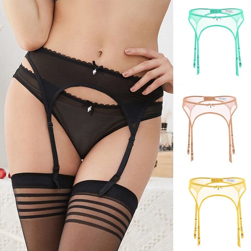 Sexy Mesh Garters Temptation Transparent Transparent Soft Belt Suspender net - Picture 2 of 20