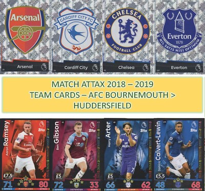 Topps Match Attax 2018 2019 18 19 Choose your Team Player Cards #1 to #180