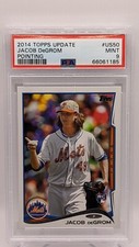 JACOB DEGROM 2014 Topps Update US50 Variation “Pointing” “Camo Hat” SP RC PSA 9