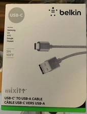 Belkin MIXIT USB-C to USB-A 10FT Cable For Samsung, Google, iphone, Apple iPad