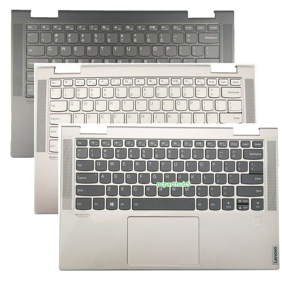 New Lenovo Yoga C740-14 C740-14IML 81TC Palmrest Backlit Keyboard   Touchpad | eBay