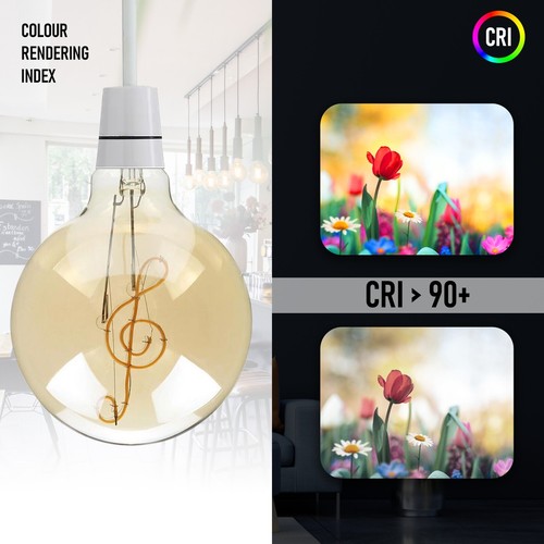 Deko Retro Edison LED Birne Liebe/Musik Note Dekor E27 LED Lampe Bernstein Licht - Bild 7 von 18