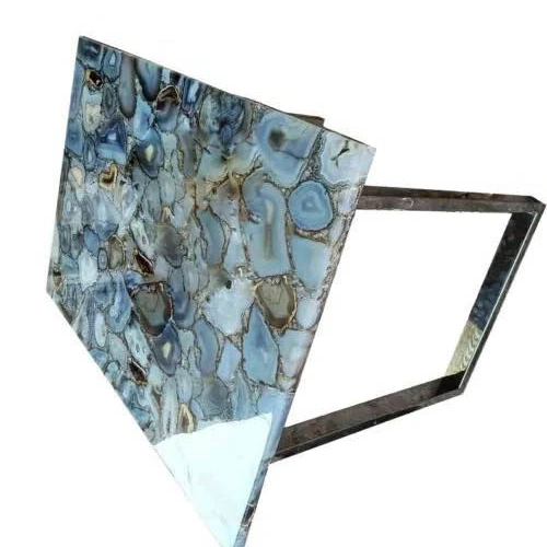 12"x24"Grey Rectangle Agate Dining Table Top Counter Kitchen Slab Furniture Deco - Picture 5 of 8