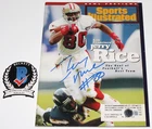 JERRY RICE SIGNED SF 49ERS HOF SPORTS ILLUSTRATED MAGAZINE 2 BECKETT BAS COA