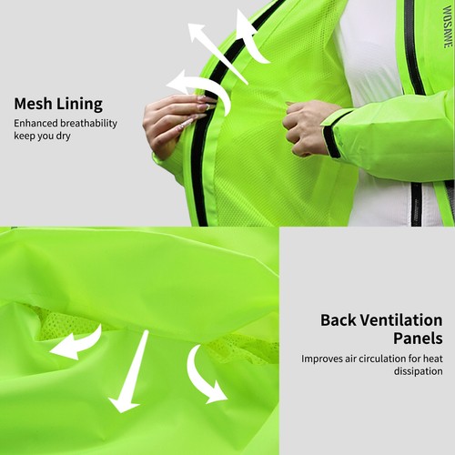 WOSAWE Outdoor Riding Raincoat Women MTB Road Bike Waterproof Lightweight Jacket - Picture 4 of 16