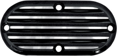 Joker Machine Chrome Billet Inspection Cover Finned Black 06-95TC