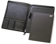 Montblanc Sartorial Leather Notebook Large A4 with zipper w Business card 116354