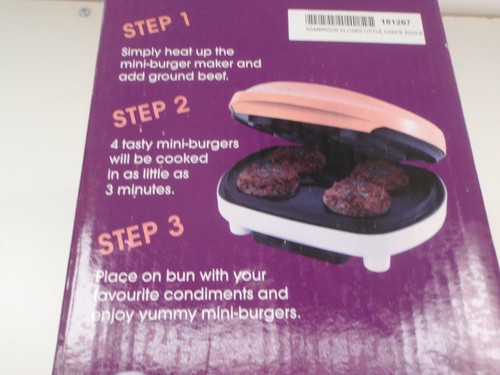 KAMBROOK KLC2BG LITTLE CHEFS SIZZLE SNACKS MINI-BURGER MAKER - Picture 5 of 5