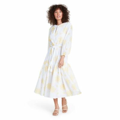 ALEXIS for Target White Yellow Floral Embroidered Dress Sz 4X PLUS NEW |  eBay
