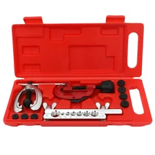 For 3/16" 5/8" 7 Dies Auto Brake Line Tube Cutter Double Flaring Kit Tool w/case