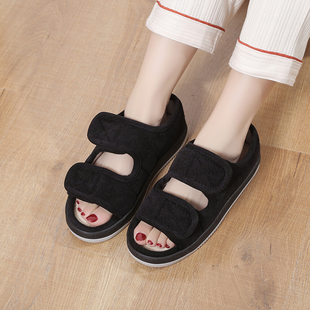 APL Sandali Diabetici Scarpe Diabetiche Regolabili per Donna e Uomo (Nero 48 49) ~