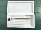 Vtg Lot 2 DENTAL Milk Glass INSTRUMENT TRAYS & Dental Mirror American Cabinet WI