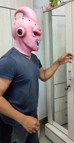 Majin Buu Dragon Ball z Latex Mask New Majin Boo Goku Cosplay Halloween Party - Picture 4 of 6
