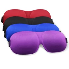 4 Pack 3D Eye Sleeping Mask Blockout Blindfold for Travel Yoga Nap Sleep