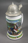German Army Regimental Beer Stein Pewter Lid REPRO — photo 1