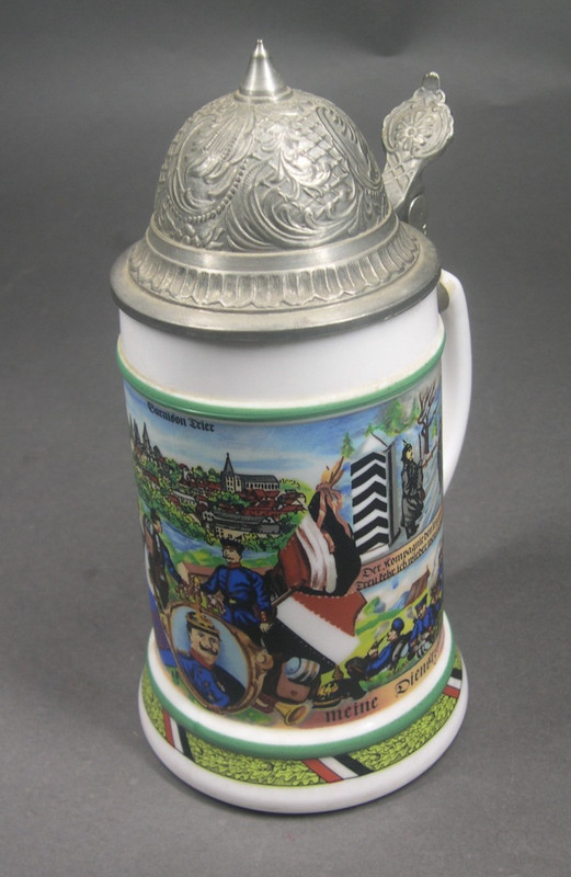 German Army Regimental Beer Stein Pewter Lid REPRO