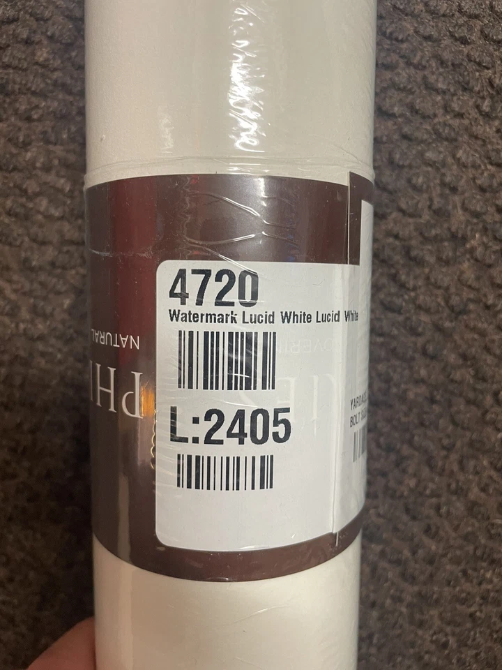 Papel pintado de lujo Phillip Jeffries 4720 marca de agua blanco lúcido 4 yardas Foto 4 de 4