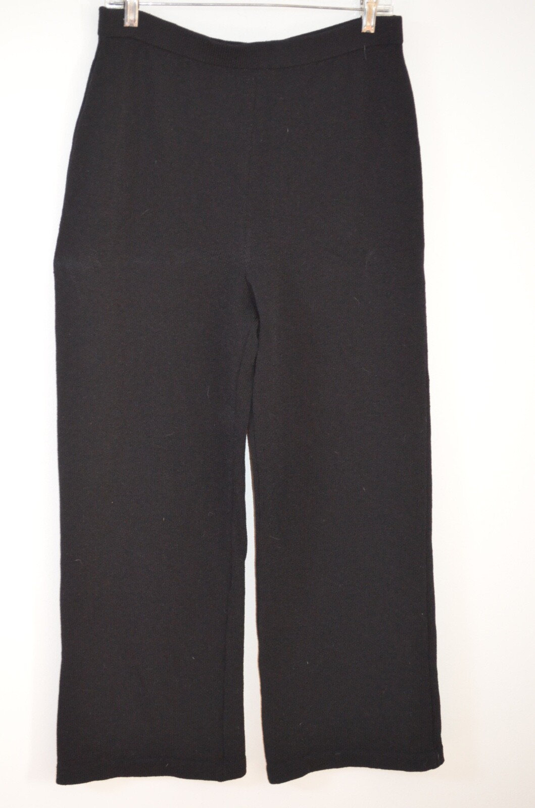 St. John Basic Black Wool Blend Ribbed Knit Strai… - image 5