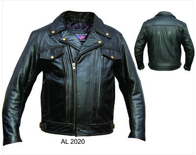 Men Vented Riding Leather Jacket