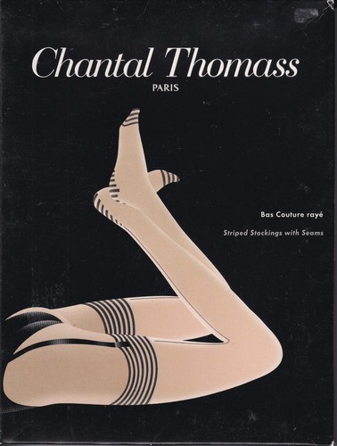 Bas Couture Chantal Thomass 15 Deniers - Noir Rayé, Taille 2, Avec étiquettes, Neuf
