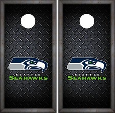 Seattle Seahawks Cornhole Luxury Wrap NFL Game Skin Board Set Vinyl Art CO119