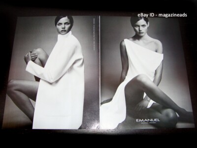 vintage EMANUEL UNGARO 2-Page PRINT AD Fall 2000 MINI ANDEN beautiful woman