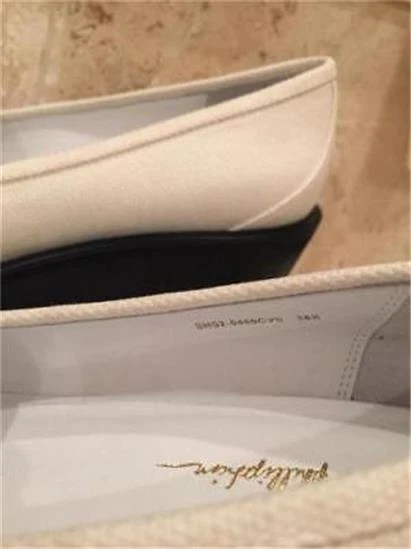 3.1 Phillip Lim NIB Shoes White Canvas w/ Black Sole  Size 38.5 $450 - Image 2 of 4