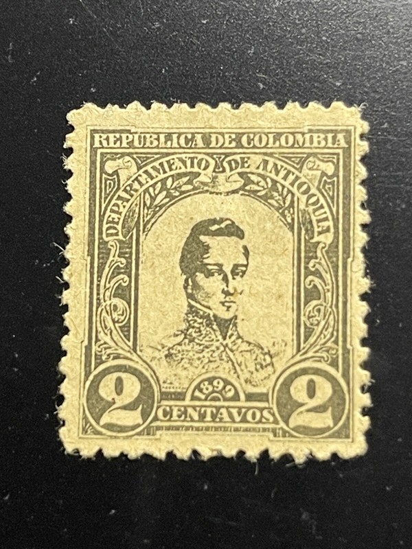 1899 Scott 127 2p olive gray"General Jose Maria Cordoba" Colombia - MLH