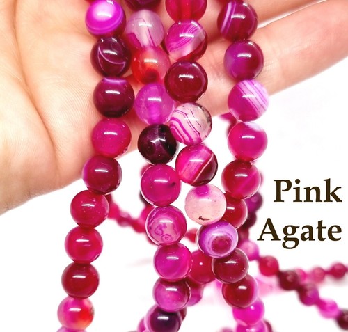 Semi Precious Gemstone Craft Beads Stones 4mm 6mm 8mm - Jade, Agate Dragon Vein - Picture 39 of 59