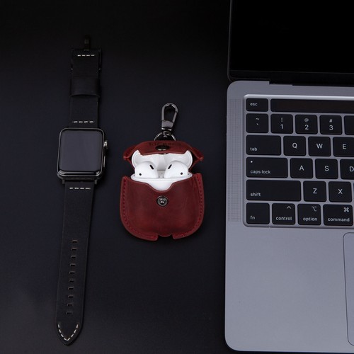 Airpods 1 / 2 Leather Case Handcrafted with Premium Genuine Leather - Picture 12 of 19