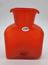 Blenko SPECIAL EDITION  Ember 384 Water Bottle, Double Spout Pitcher 