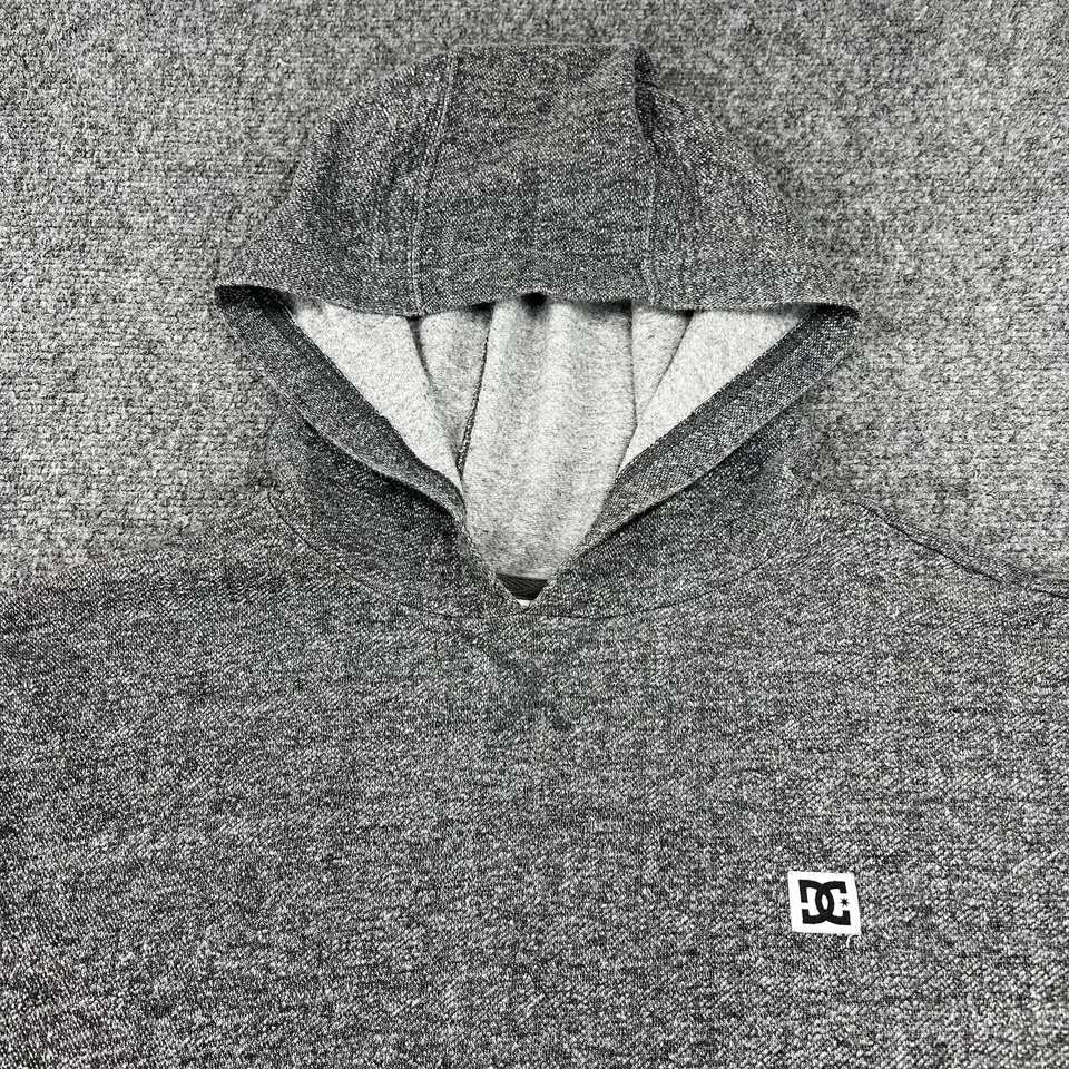 DC Shoe Co Hoodie Shirt Mens Medium Gray Cotton Long Sleeve Skate - Image 3 of 4