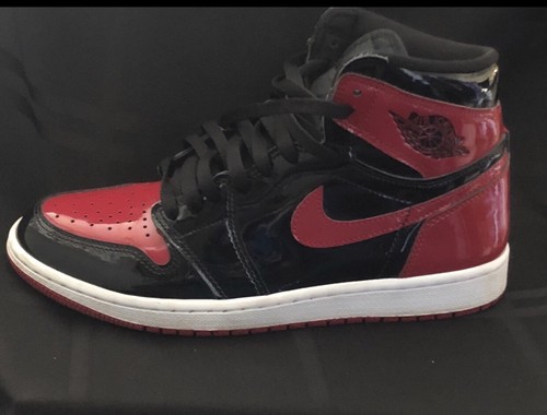 Air Jordan 1 Retro High OG Patent Bred Größe 9 Herren (555088-063) OHNE KARTON - Bild 1 von 10