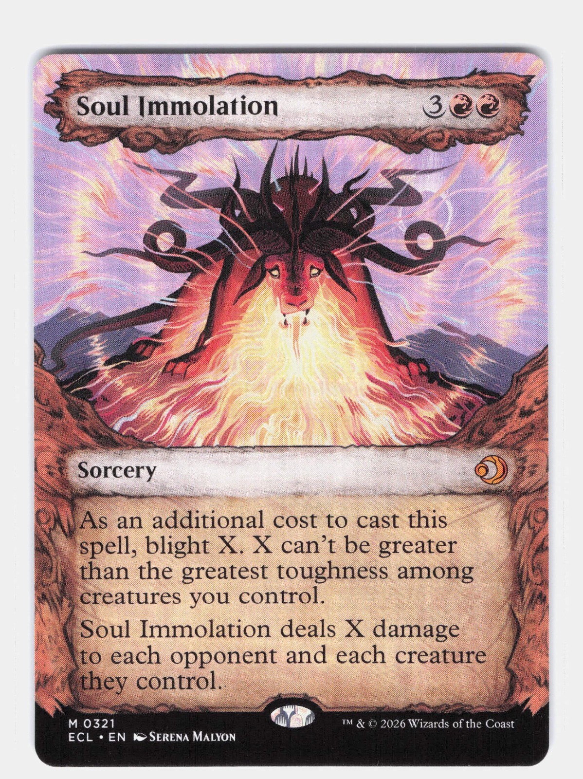 Soul Immolation #321 Lorwyn Eclipsed Showcase Regular Mythic