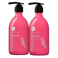 Luseta Keratin Shampoo and Conditioner for Color Treated Damaged & Dry Hair, Ker